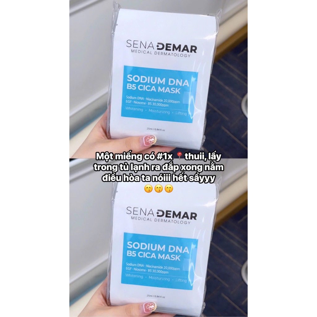 Combo 30-50 miếng Mặt nạ Sena demar sodium DNA B5 mask, 25ml - hạn 2028 HQ mặt nạ senademar  IS351