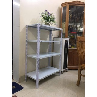 Kệ sắt v lỗ đựng đồ đa năng tự lắp ghép Dài 60cm, rộng 30cm, cao 1m2 x 4 tầng