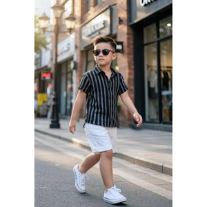set sơmi sọc phối thiết kế cao cấp cho bé 10-52kg TONIBRAND