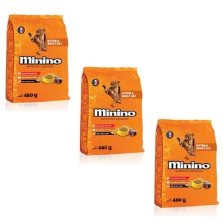[COMBO 3] Thức Ăn Hạt Cho Mèo Minino Tuna Vị Cá Ngừ, Hạt Cho Mèo Con & Mèo Trưởng Thành Túi 480gr Petkool