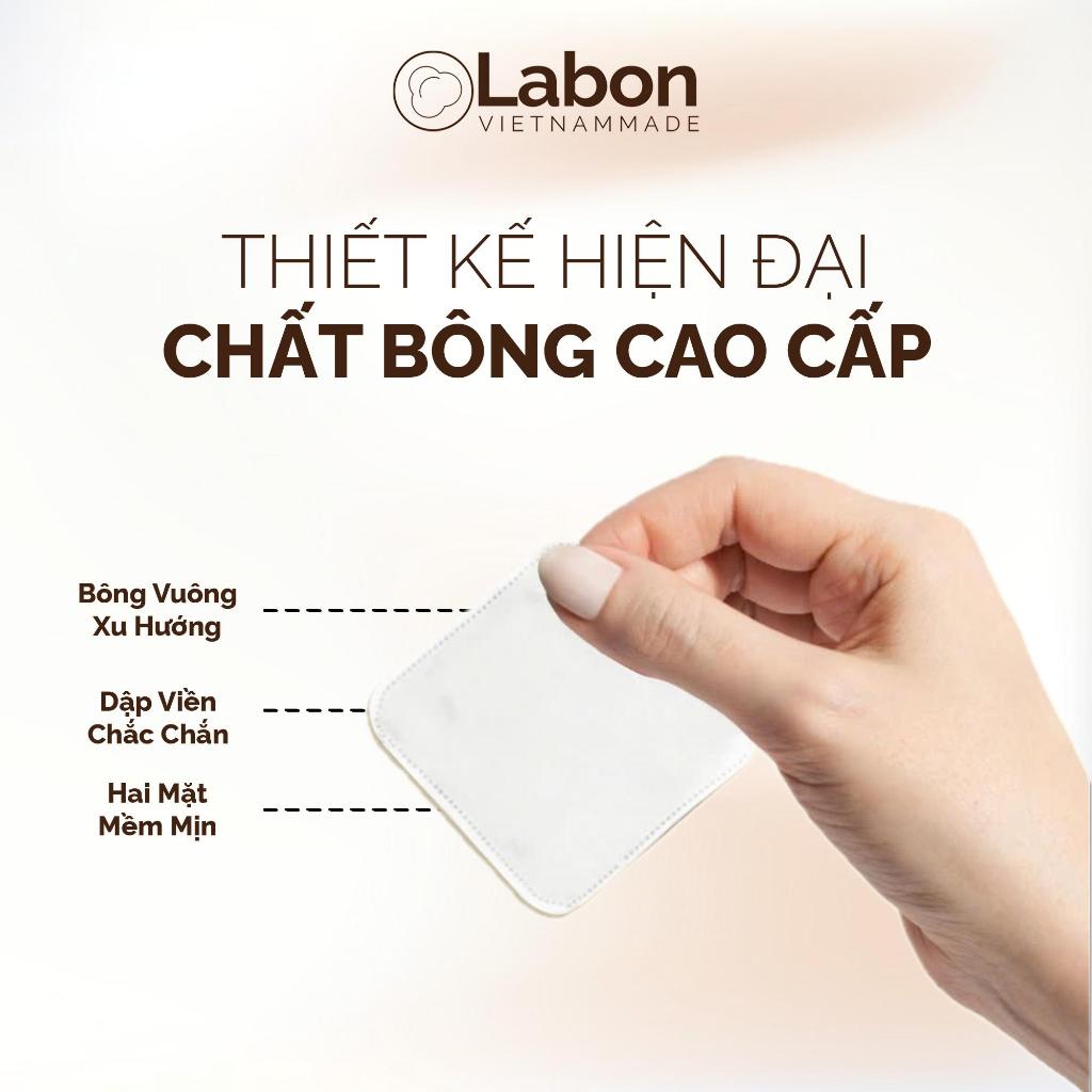 [TẶNG CẶP MIẾNG DÁN TÓC MÁI VIỀN REN] Combo 480 miếng bông tẩy trang Labon chất Cotton mềm mịn không xơ bông - 240 miế