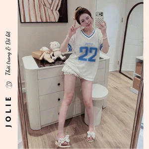 Áo Lưới Bóng Đá Form Rộng In Số 22 Phong Cách Thể Thao Cao Cấp Jolie