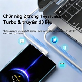 Cáp sạc nhanh Xiaomi 120W Turbo 6A USB Type-C 90° này tương thích với Xiaomi 13 12 11 Pro Poco F4 và Redmi Note 12 13 14