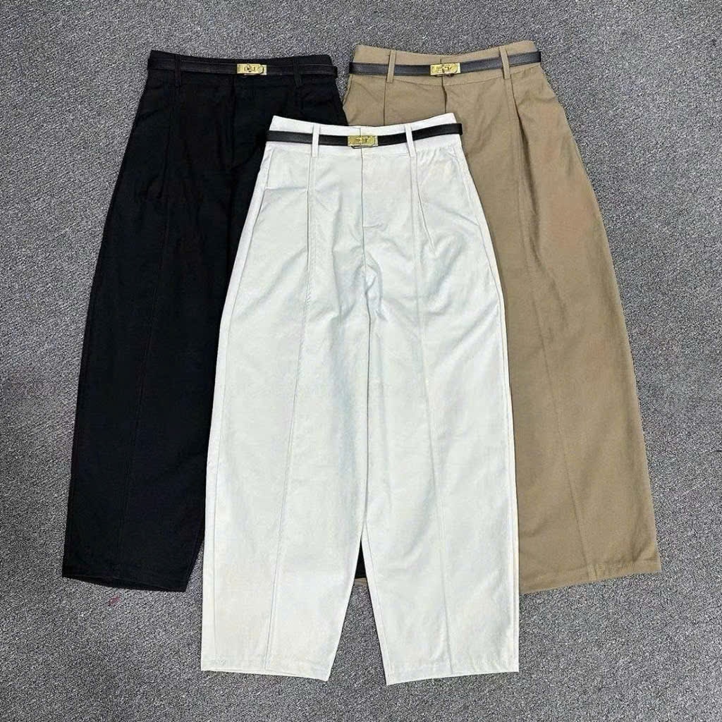 (BIGSIZE 45-90kg) Quần Baggy Nữ Chất Kaki Nhật, Quần Ống Rộng Thời Trang - MAY Fashion
