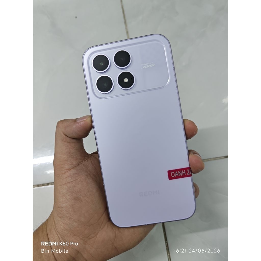 Redmi K90 Bản Nội địa Rom TN Tiếng Việt 12/256 máy qua sử dụng Fullbox.