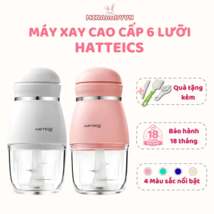 Máy xay đa năng Hattiecs 6 lưỡi dao xay đồ ăn dặm cho bé, Máy xay đồ ăn dặm cho bé Hattiecs 0,3L