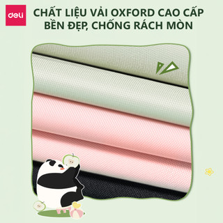 Túi Học Thêm Gấu Trúc Deli - Cặp Đựng Sách Vở A4 Nhiều Ngăn, Vải Oxford, Chống Rách, Đựng Đồ Dùng Học Tập Cho Học Sinh