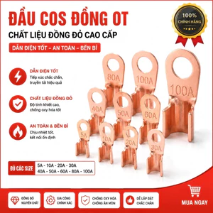 10 cái Đầu cốt đồng nguyên chất OT 10 A đến 50A