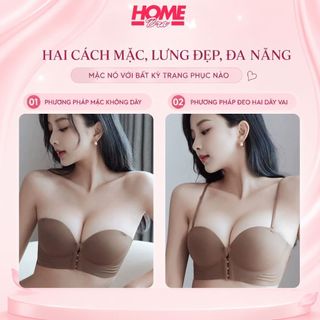 [Hỏa Tốc] Áo ngực nữ không dây thiết kế đai chống trượt- Áo lót nâng ngực sexy đai bản to A806