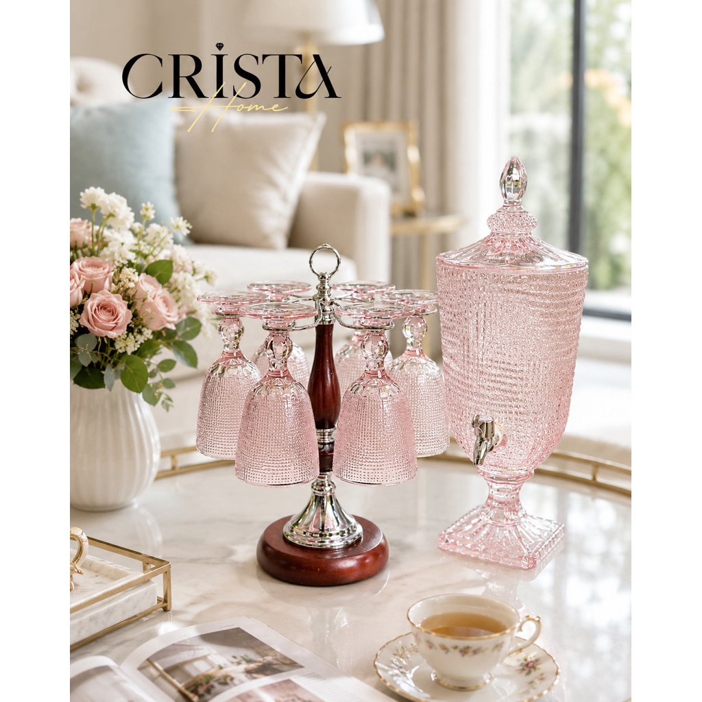 Bộ 6 Ly Thủy Tinh Vân Lưới Crista Home 240ML mã 60200 – Bán Sỉ SLL