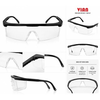 Kính Bảo Hộ VIAN G601/G601AF Chống Đọng Sương, Chống Bụi, Chống Văng Bắn | Tròng Polycarbonate Chịu Va Đập, Đeo Êm