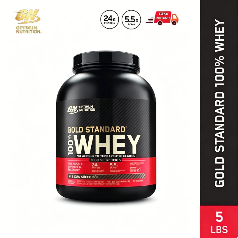 ON Gold Standard 100% Whey 5lbs hương sô cô la hỗ trợ tăng cơ gymer chính hãng Mỹ
