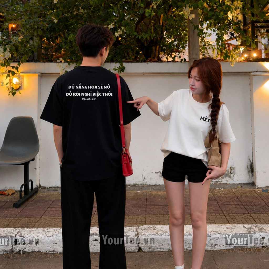 [ÁO THUN TREND] Áo Thun Unisex In Chữ "Mệt" Phong Cách Tối Giản, Câu Nói Đồng Cảm Giới Trẻ, Form Rộng Cá Tính - YTM10