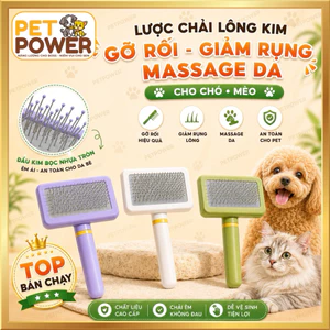 Lược Chải Lông Kim Cho Chó Mèo - Gỡ Rối, Giảm Rụng, Massage Da, Nhiều Màu Đơn Sắc