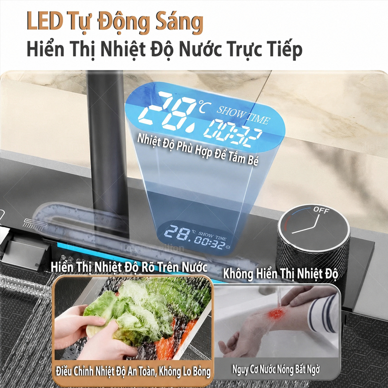 Chậu Rửa Bát 1 Hố Inox 304 Cao Cấp - Full Phụ Kiện Chống Gỉ Dễ Lắp Đặt Chậu rửa thông minh