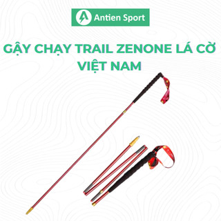 Gậy Chạy Trail Zenone Z1901VN - Siêu Nhẹ, Dây Cầm Lá Cờ Việt Nam