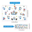 Sticker Decal Dán Tường Mèo Xanh Mẫu 2 Có Keo Sẵn 90x55.5cm - Trang Trí Tường Decor Phòng Ngủ