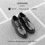 Giày da bò Derby Wingtip Black LEMANS DB02D, Giày tây nam Công Sở Cao Cấp, giày derby công sở BH 24T