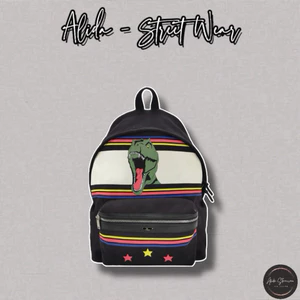 ⚡️[Hight Quality] Balo Nam Nữ 1S 1 Black City Backpack - Điểm Nhấn Chữ Phối Kẻ Màu Cao Cấp Loại 1