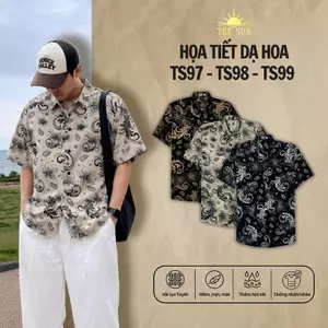 Áo Sơ Mi Lụa Họa Tiết Dạ Hoa, Cuban Shirt Chất Lụa Tuyết Mềm Mịn, Thoáng Mát, Thấm Hút Tốt, Chống Nhăn - Size 50-100kg