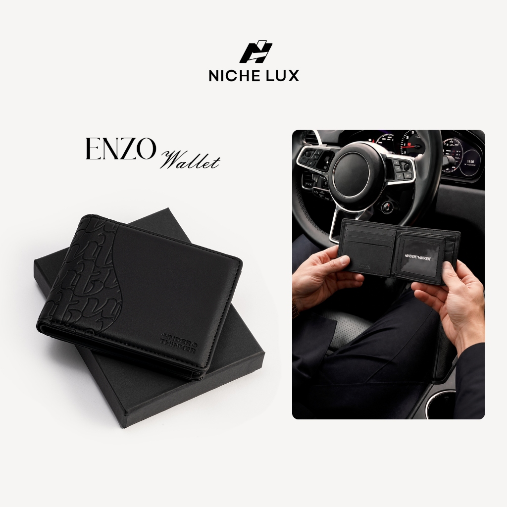 Ví Da Ngang Monogram ENZO Bóp Đựng Tiền Thẻ Nhiều Ngăn Cầm Tay Nam Nữ | NICHE LUXURY