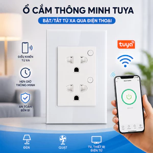 Ổ cắm thông minh điều khiển qua điện thoại tuya wifi/zigbee