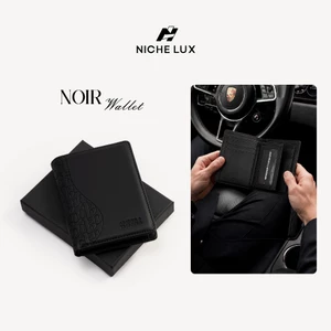 Ví Da Nam Nữ Đứng Monogram NOIR Bóp Cầm Tay Nam Nữ Đựng Tiền Thẻ Nhiều Ngăn | NICHE LUXURY