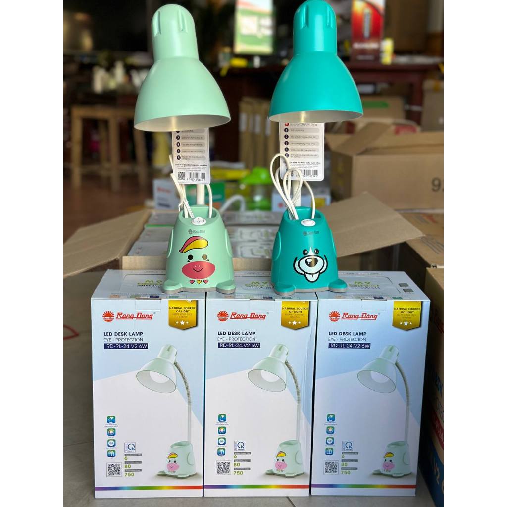 Đèn học chống cận, đèn bàn học Rạng Đông RD-RL-24.V2 bảo vệ thị lực cho bé ánh sáng dịu mắt