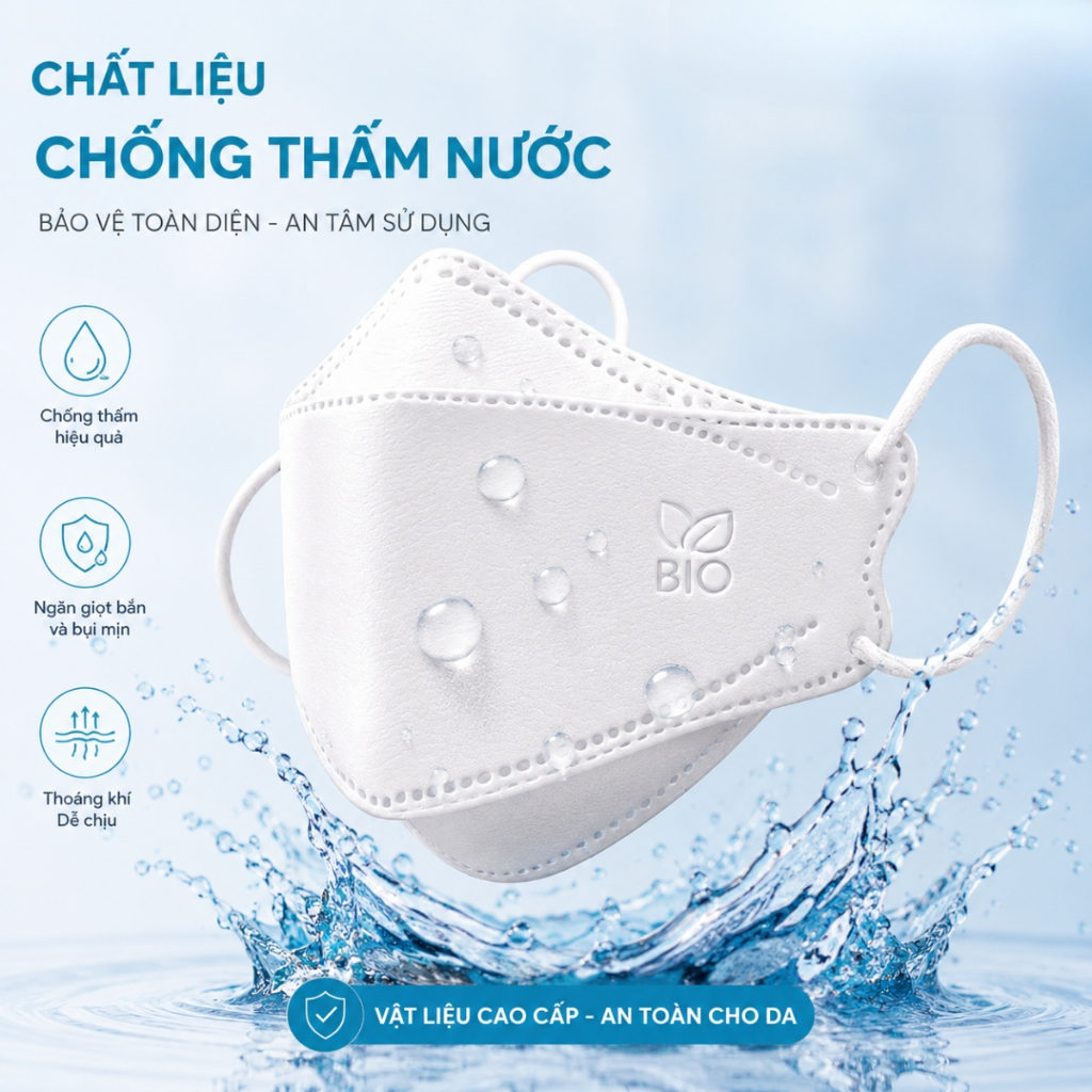 COMBO 50 CHIẾC KHẨU TRANG KF94  Mask chốnBIO bụi mịn cao cấp Hàn Quốc