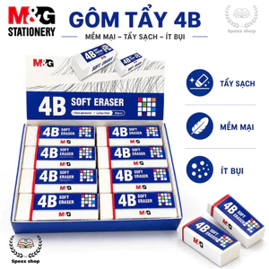Gôm Tẩy M&G 0759 4B Màu Trắng – Cục Tẩy Lớn Cho Học Sinh, Tẩy Sạch Không Để Lại Vết, Không Làm Rách Giấy