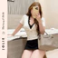 Áo Kiểu Cổ Chữ V Phối Viền Ren Chấm Bi Phom Ôm Co Giãn Cao Cấp Jolie