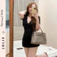 Áo Kiểu Cổ Chữ V Phối Viền Ren Chấm Bi Phom Ôm Co Giãn Cao Cấp Jolie