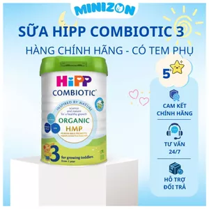 Sữa bột công thức HiPP Đủ số 1, 2, 3 Organic Combiotic 800g hỗ trợ tiêu hóa, tăng chiều cao