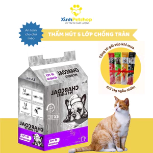 Tấm Lót Chuồng Chó Mèo Than Hoạt Tính LUNA Khử Mùi Mạnh Siêu Thấm Hút 5 Lớp Chống Tràn