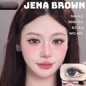 Lens mắt Jena Brown màu nâu viền đậm nổi bật - size vừa, thương hiệu Babiee Hàn Quốc, hsd 12 tháng