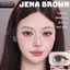 Lens mắt Jena Brown màu nâu viền đậm nổi bật - size vừa, thương hiệu Babiee Hàn Quốc, hsd 12 tháng