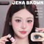 Lens mắt Jena Brown màu nâu viền đậm nổi bật - size vừa, thương hiệu Babiee Hàn Quốc, hsd 12 tháng