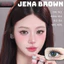 Lens mắt Jena Brown màu nâu viền đậm nổi bật - size vừa, thương hiệu Babiee Hàn Quốc, hsd 12 tháng