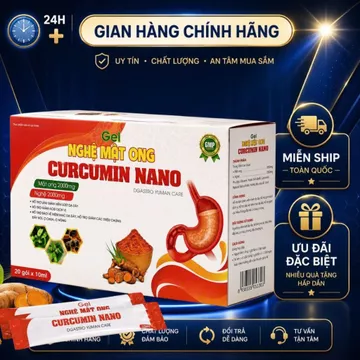 🌿 GEL NGHỆ MẬT ONG CURCUMIN NANO – Bổ sung dưỡng chất từ nghệ và mật ong thiên nhiên