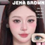 Lens mắt Jena Brown màu nâu viền đậm nổi bật - size vừa, thương hiệu Babiee Hàn Quốc, hsd 12 tháng