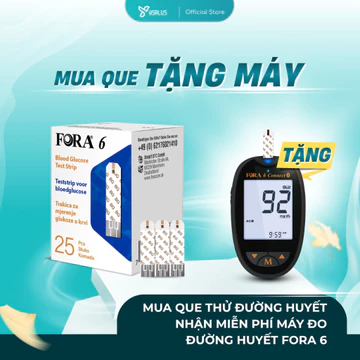 [YSALUS] MUA 25 QUE TẶNG MÁY | Mua Que Test Tiểu Đường, Đo Đường Huyết + Tặng Máy Đo 6 Chỉ Số Fora 6