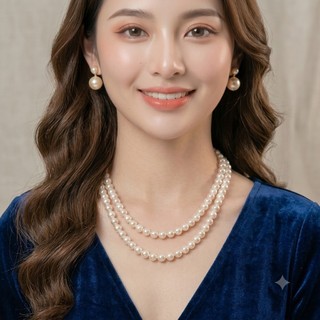 [N773] Dây Chuyền Ngọc Trai Nhân Tạo 2 Sợi Vòng Cổ Áo Dài Xinh Xắn Cho Nữ - DAISYN