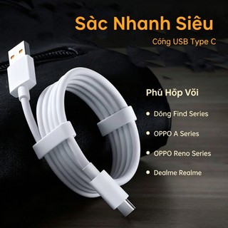 Tương thích OPPO Realme Cáp sạc USB Type C 6A Sạc nhanh VOOC SuperVOOC SuperDart 65W Cho Find X8 Reno13 12 12 11 10 Ace5