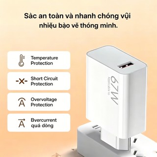 Bộ sạc nhanh Xiaomi 120W 67W 6A kèm cáp USB-C cho Xiaomi 11T 11T Pro POCO X3 F3 F4 F5 Redmi Turbo Fast Charging