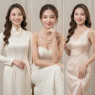 [N773] Dây Chuyền Ngọc Trai Nhân Tạo 2 Sợi Vòng Cổ Áo Dài Xinh Xắn Cho Nữ - DAISYN