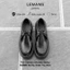 Giày nam Chunky DERBY Black khâu tay LEMANS CHK04.2 - đế cao su 5cm Da bò, Bảo hành 24 tháng