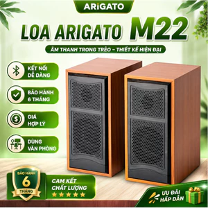 Loa Vi Tính ARIGATO M22 – Loa Máy Tính Nghe Nhạc, Xem Phim, Âm Thanh Sống Động, Cắm USB/AUX