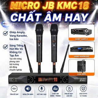 Micro JB KMC18 Chất Âm Hay Ghép Amply, Vang Karaoke, Loa Kéo Sáng Tiếng, Hút Mic Và Không Có Tạp Âm.