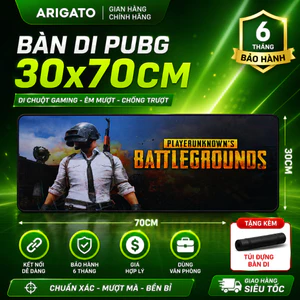 Lót Chuột PUBG 30x70CM Khổ Lớn – Pad Chuột Game Thủ Giá Rẻ Bất Ngờ – Di Chuột Mượt, Chống Trượt, Viền May Bền Đẹp