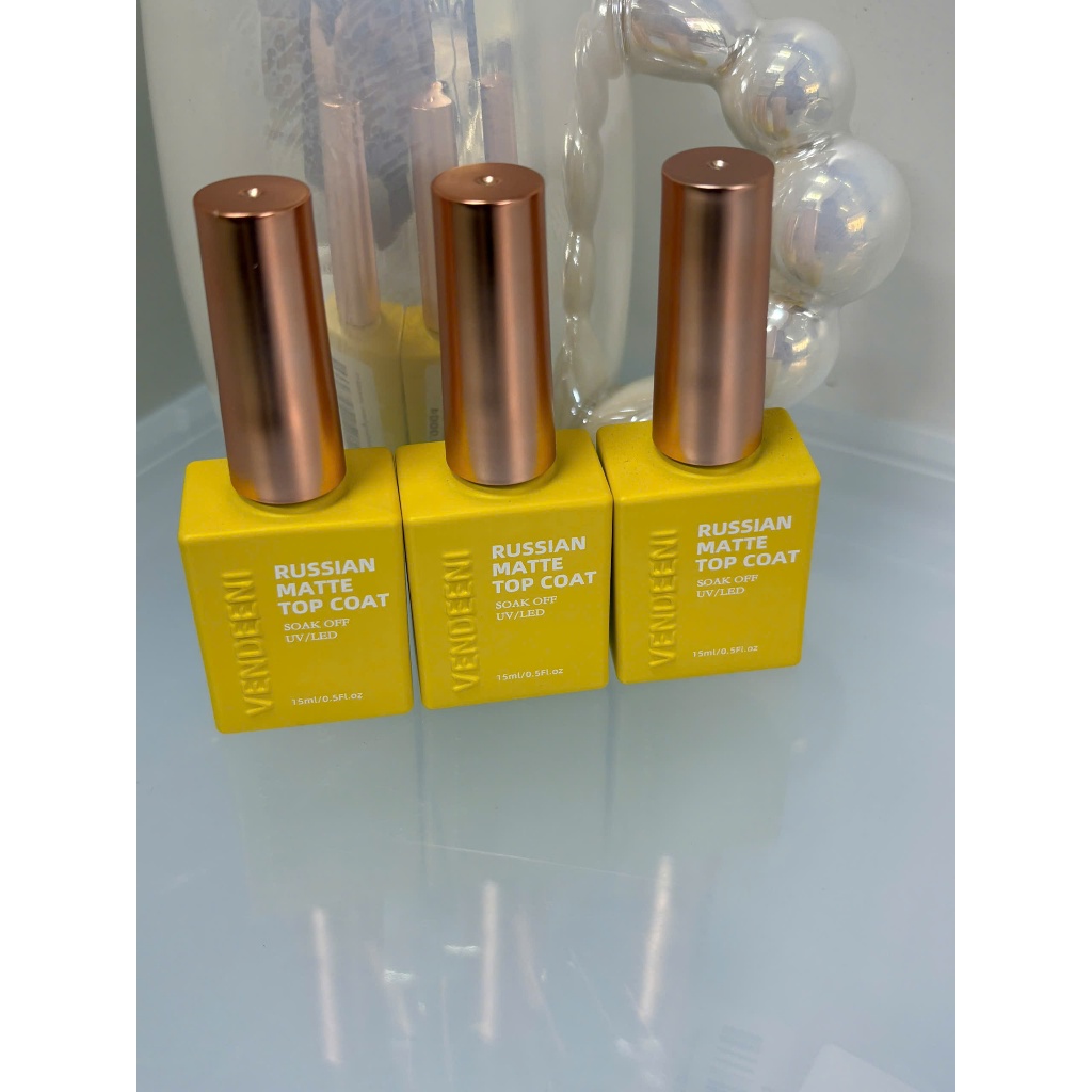 Top Lì Tráng Gương Vendeeni - Sơn Top Gel Lì Nail Không Lau, Bảo Vệ Màu Sơn UV/LED